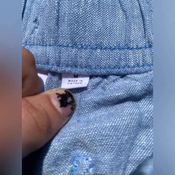 Gap Indigo Chambry Lightweight Drawstring Shorts - Picture 2 of 6